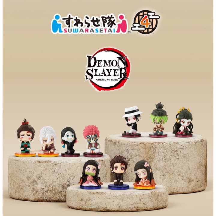 Collector's Outpost - Wholesale Figurine Toy - Kids - Demon Slayer Suwarase-tai Wave 4 Blind Bag Retail Box of 243