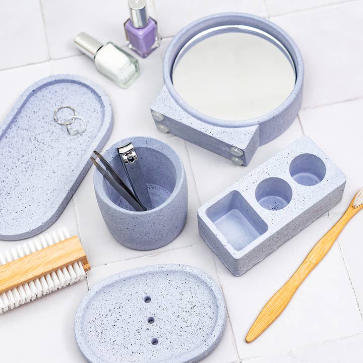 Jesmonite bathroom collection for wholesale by Nine Angels