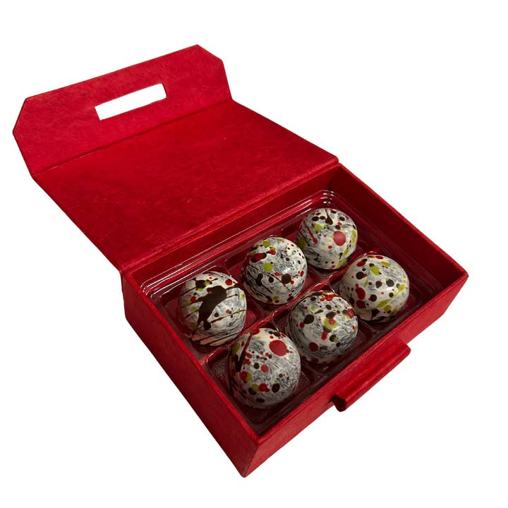 6pc Candy Cane Bonbons-Christmas for wholesale by Knipschildt Chocolatier