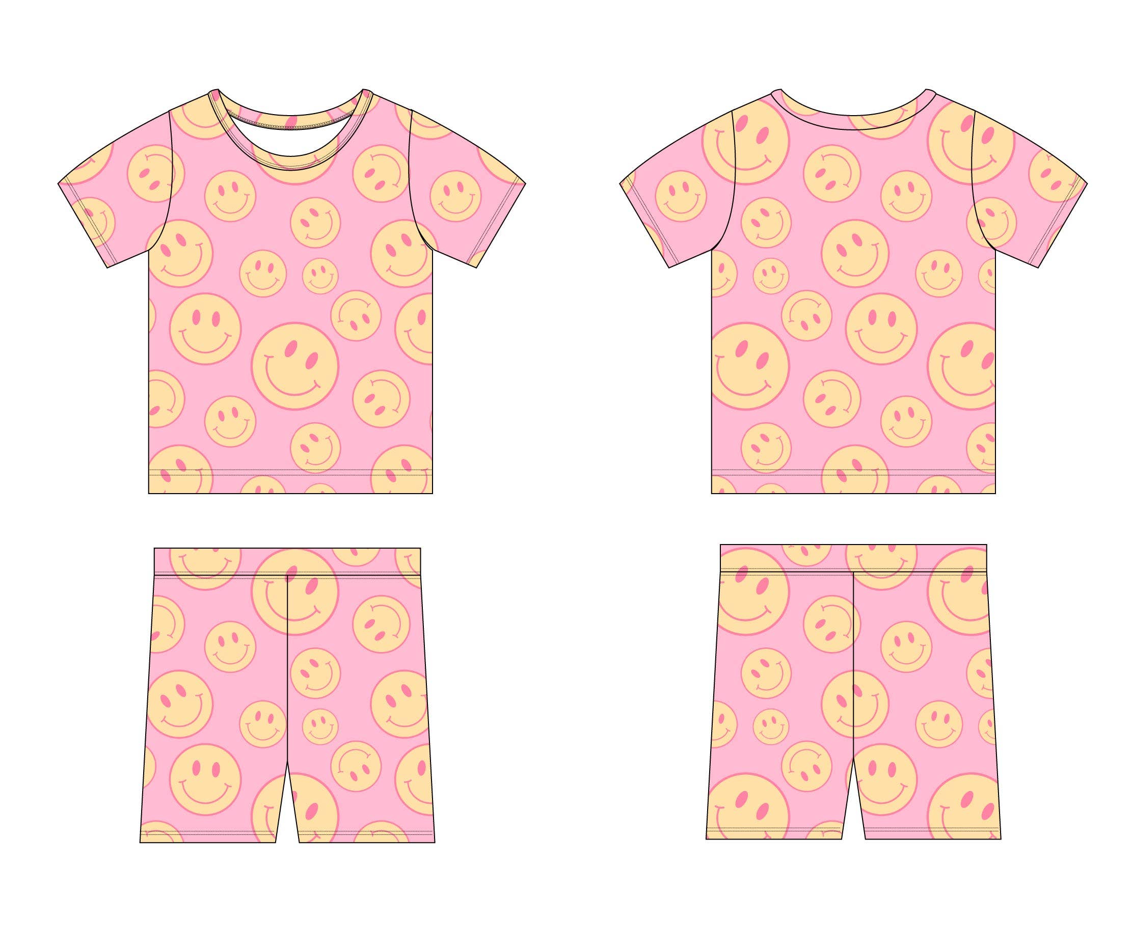 Jensens Jammies - Wholesale Sleepwear Set - Kids - Pink Lemonade Short Set5