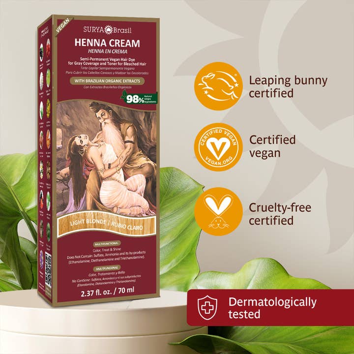 Surya Brasil - Vente Coloration pour cheveux - Crème au henné Blond Clair3