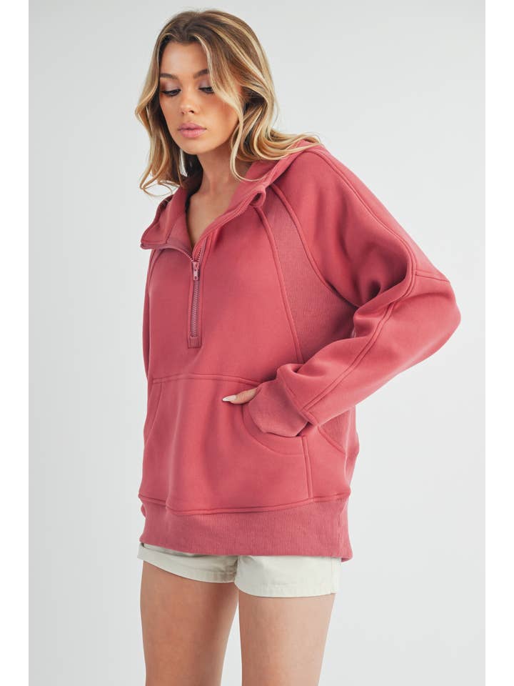 AEMI + CO - Wholesale Hoodie - Women's - 990DK Long Drea Half-Zip Hoodie
