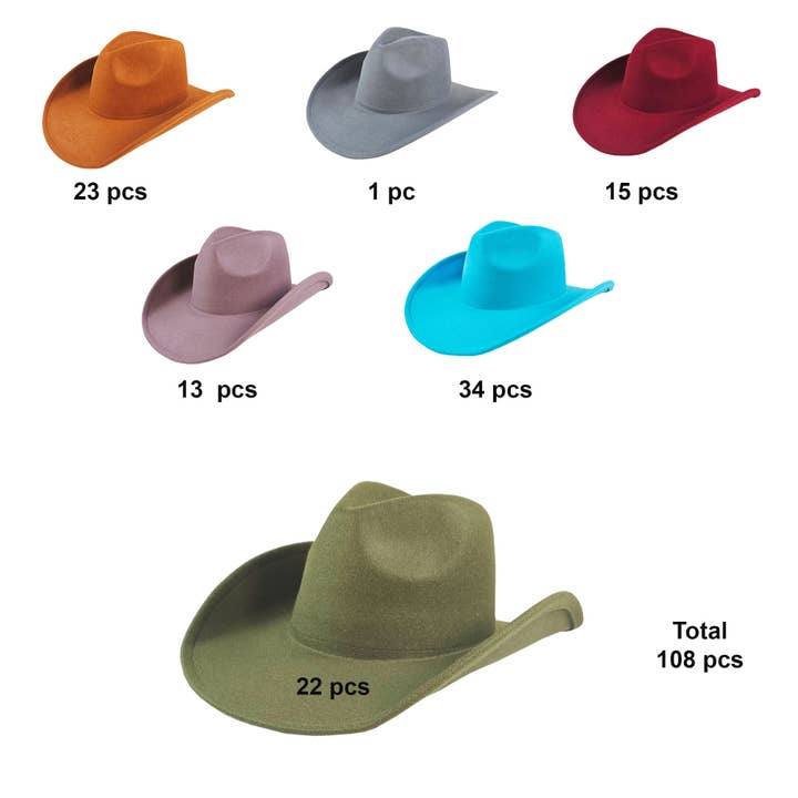 AdornWise - Wholesale Cowboy Hat - Unisex - Best Seller Hat Clearance Bundle – 476 pcs Mixed Styles4