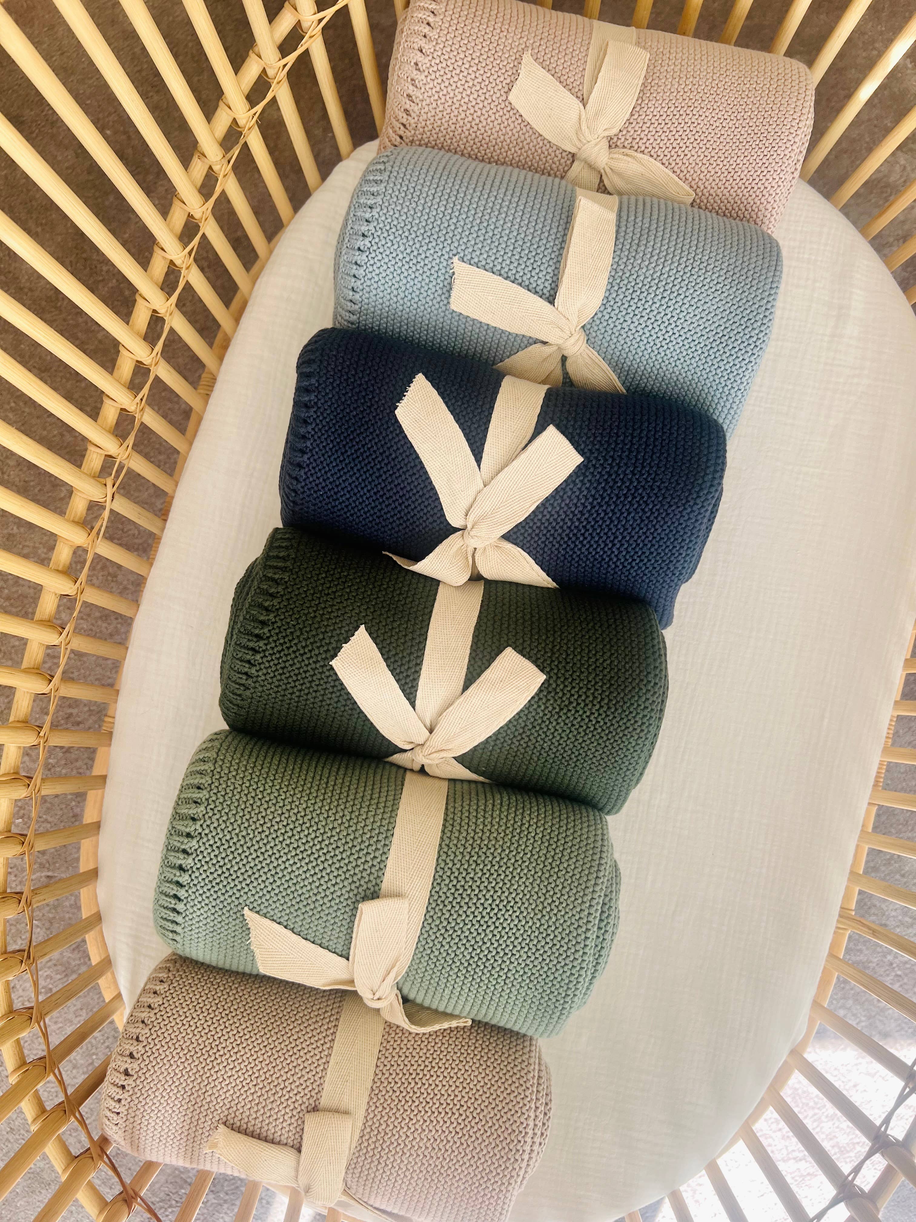 Cuddle Bug & Co - Wholesale Bedding Blanket - Kids & Baby - Mini & Me Cable Baby Blanket Forest Green4