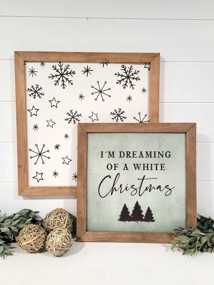 I'm dreaming of a White Christmas Wood Layering Sign Set for wholesale by Jolie Mae Collections