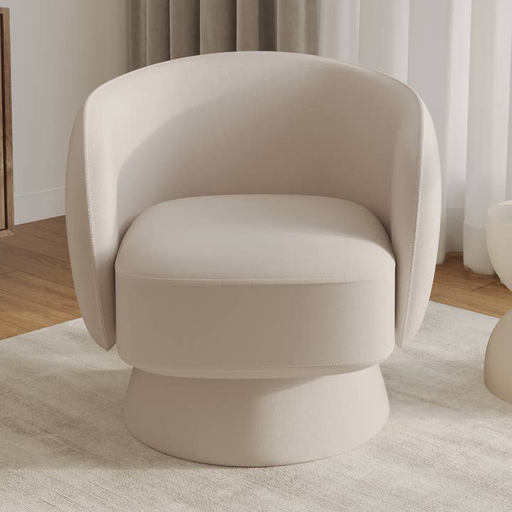 Raze Modern Linen/Velvet Swivel Accent Arm Chair for wholesale by LeisureMod