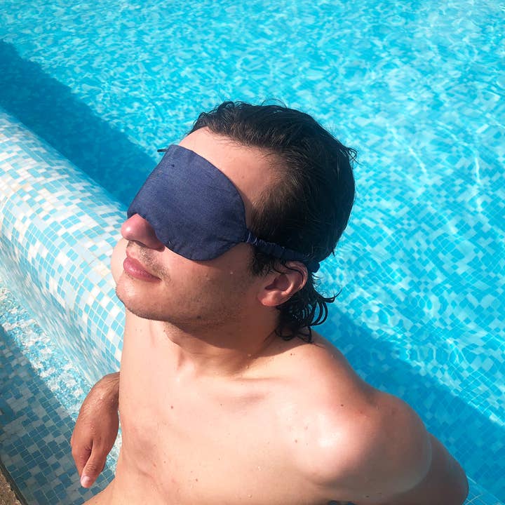 SOOPZ - Wholesale Spa/Therapy Pillow - Relaxing Heating/Cooling Eye Mask - Denim Blue4