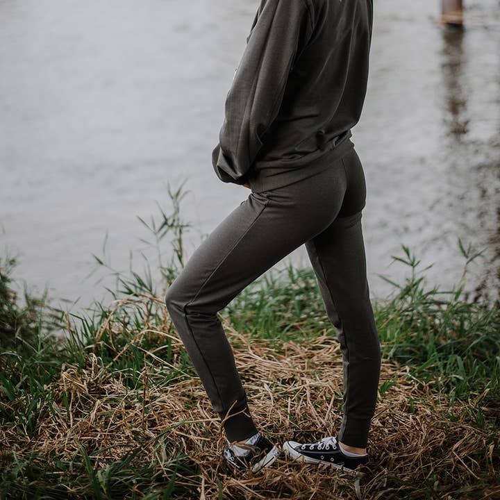 Scarlett Maternity Jogger-Charcoal for wholesale by New Genes Maternity