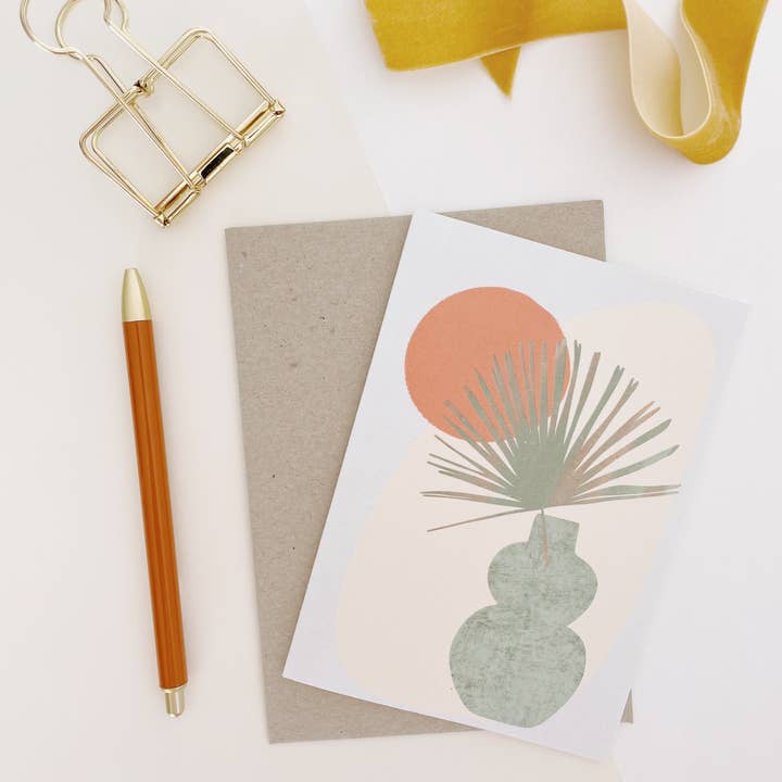 ART SERIES - Greeting Card - Calm Palm for wholesale by Stella Patrice