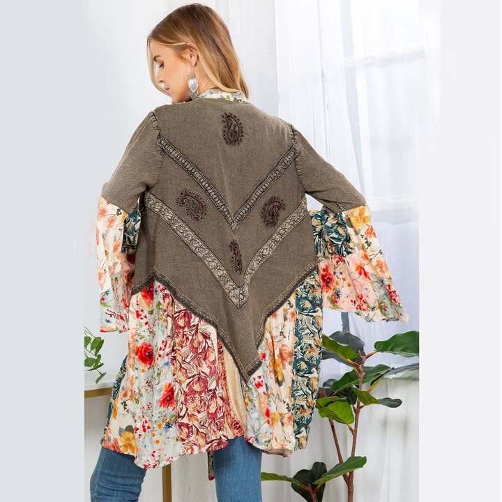 Gravel Women Bohemian Kimono Shrug (ALSO IN PLUS) for wholesale on Faire