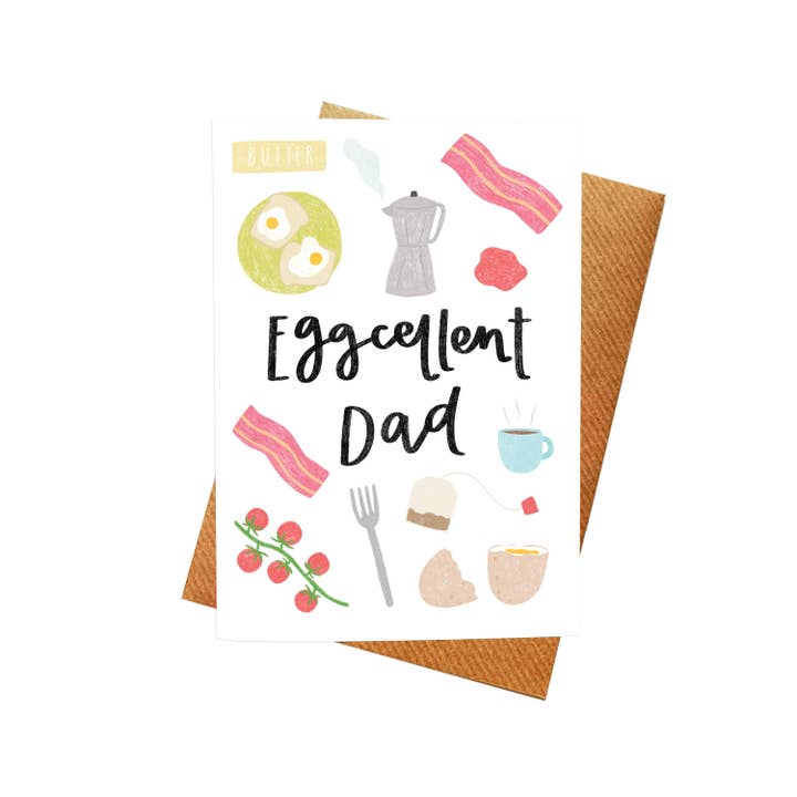 Carte Eggcellent pour papa//Carte amusante//Fête des Pères pour la vente par Lydia Southgate