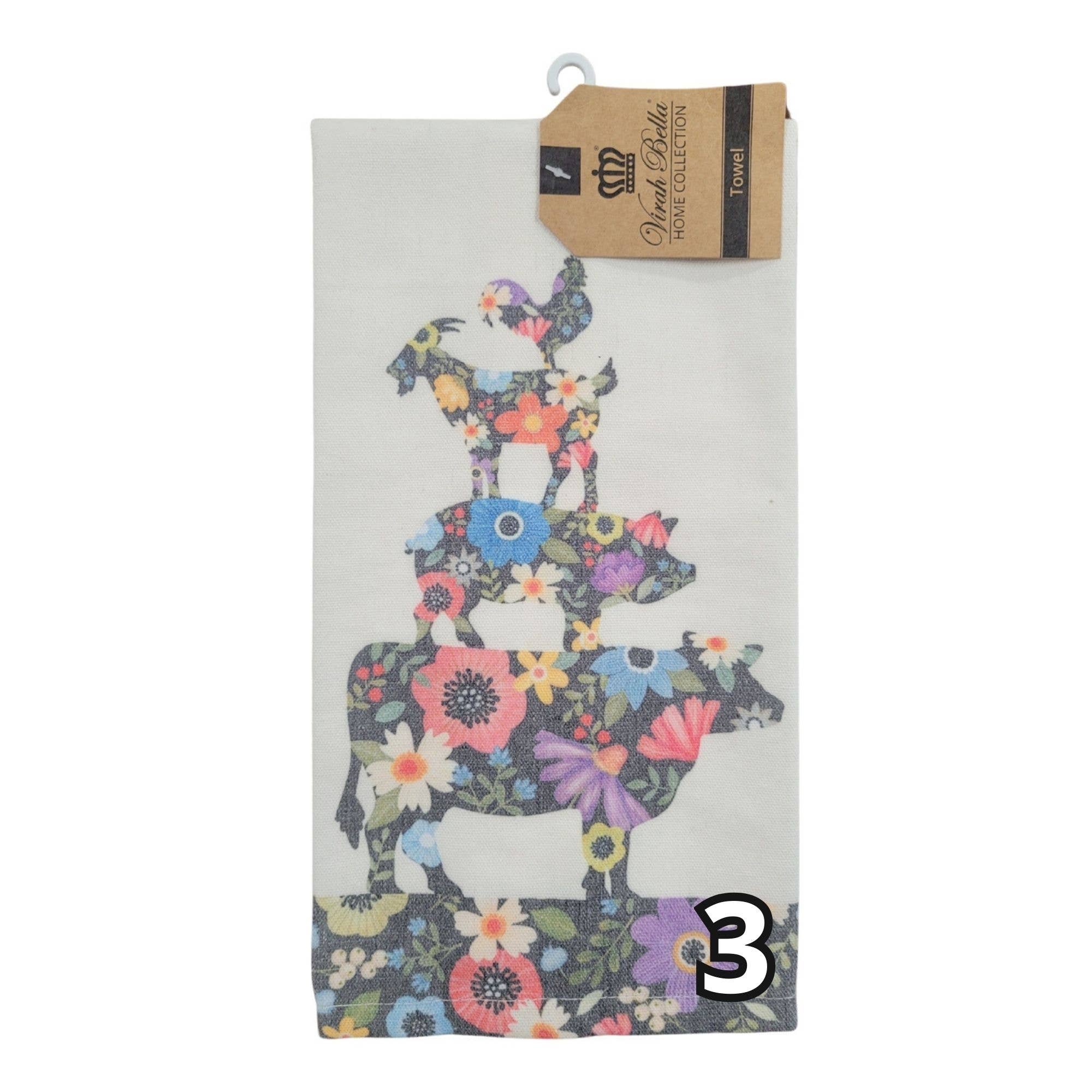 Duke Imports - Venta al por mayor Paños de cocina - Toallas de cocina con temática de animales de granja "Country Barn"2