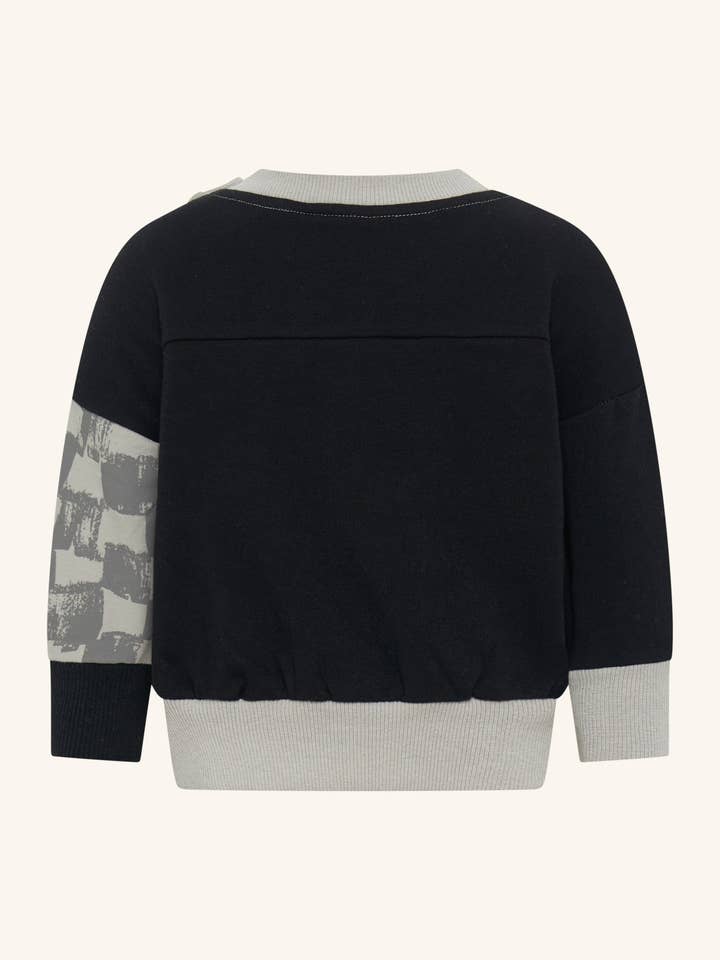 Multi Segment Check Sweat Top for wholesale on Faire