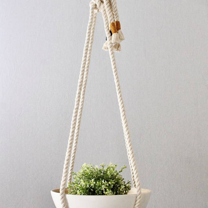 Freefille Market - Vendita all'ingrosso Fioriere a sospensione - Appendiabiti in macramè, fioriera da appendere, senza nappa, unico4