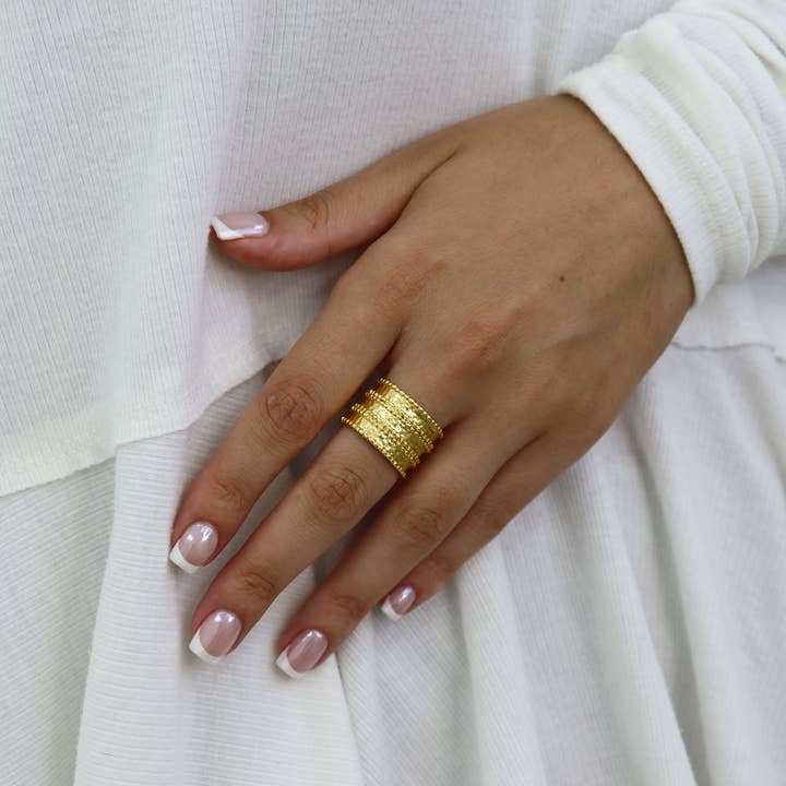 KARINE SULTAN - Wholesale Band/Stacked Ring - Dotty Ring1
