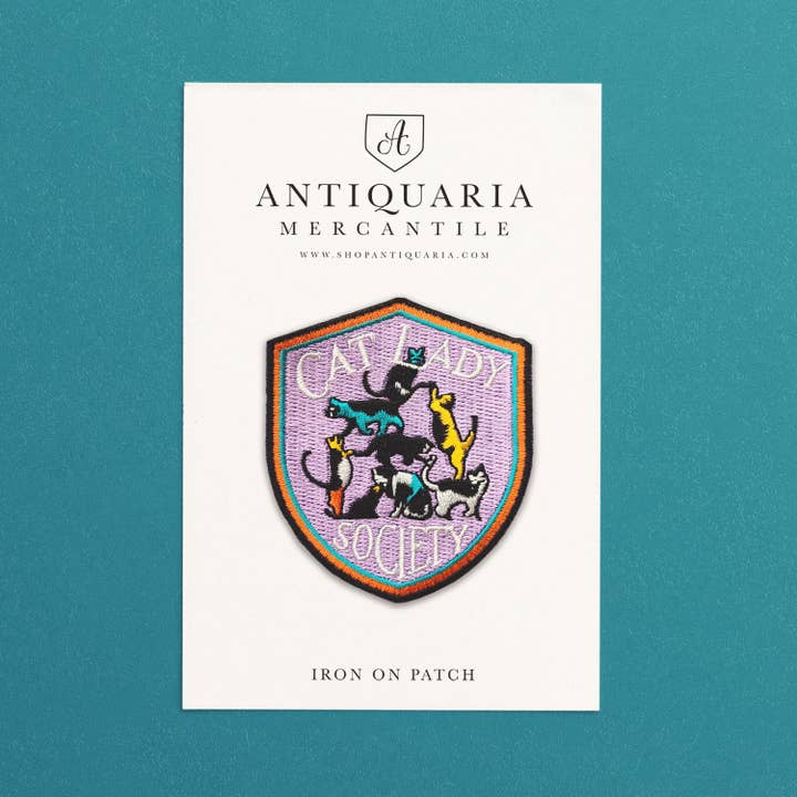 Antiquaria - Wholesale Patch - Cat Lady Embroidered Patch1