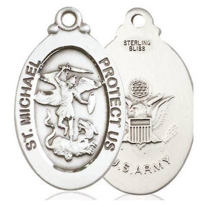 St Michael Army Sterling Silver Pendant Only for wholesale by NYMAN JEWELERS