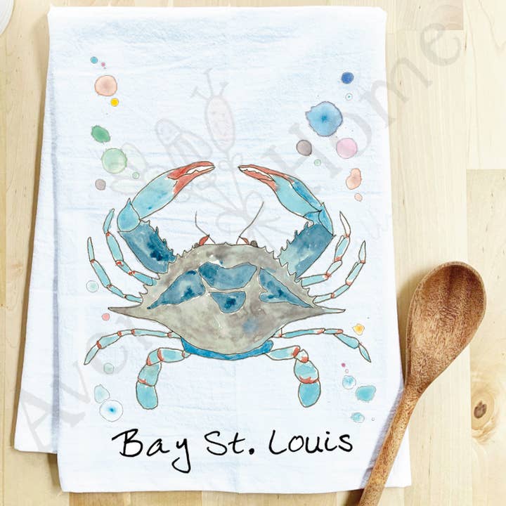 Avery's Home - Vente Torchons - Torchon côtier personnalisable "Blue Crab Ocean"36
