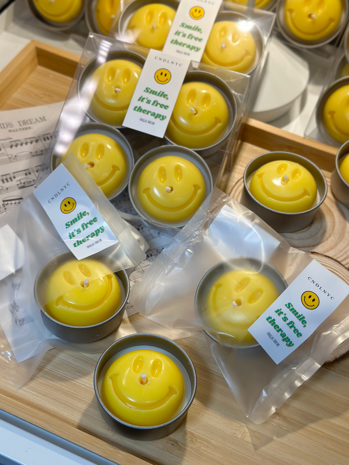 CNDLNYC - Wholesale Tea Light Candles - CNDLNYC | Smiley Tealight Candles3