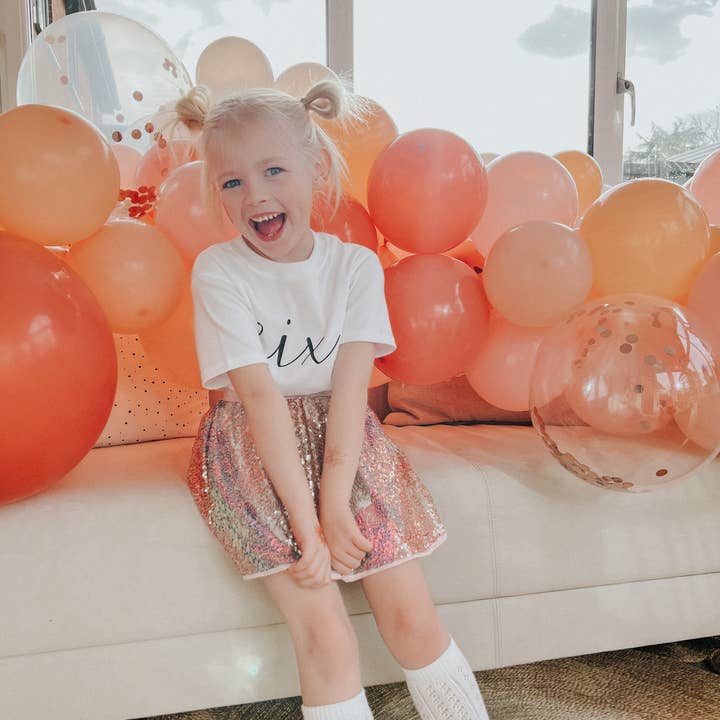 CAMISETA DE ANIVERSÁRIO MILESTONE - SEIS por atacado de Rose & Guy