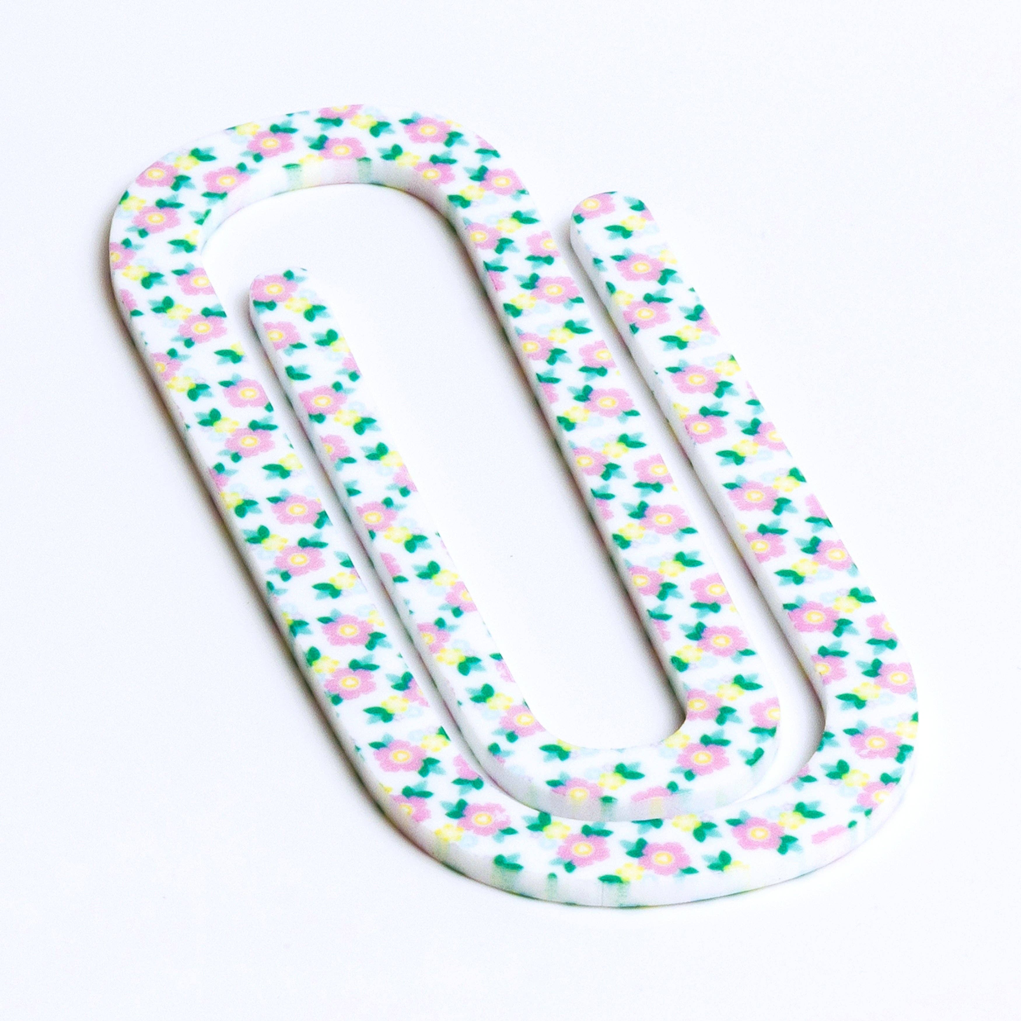 Jewelry Made by Me - Wholesale Paperclip - Pink Calico Large Paperclip Everett Rd. by Cathe Holden1