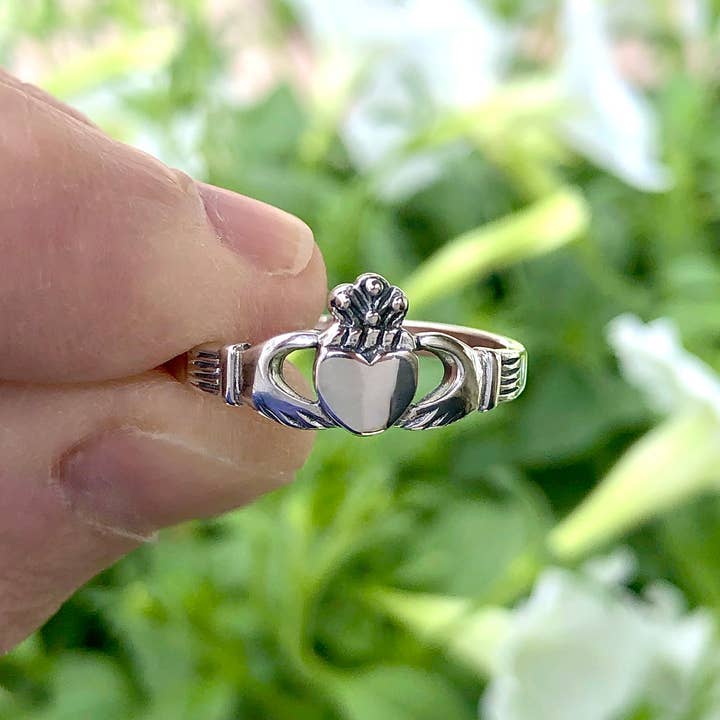 Moonrise Jewelry - Wholesale Band/Stacked Ring - R-26 Large Claddagh Ring10