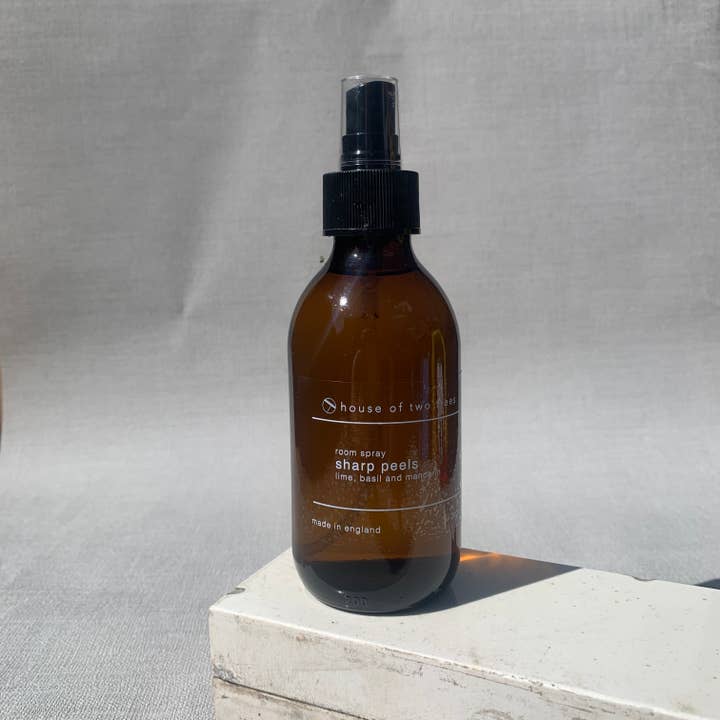 sharp peels | lime, basil and mandarin | room spray for wholesale by House of Two Trees