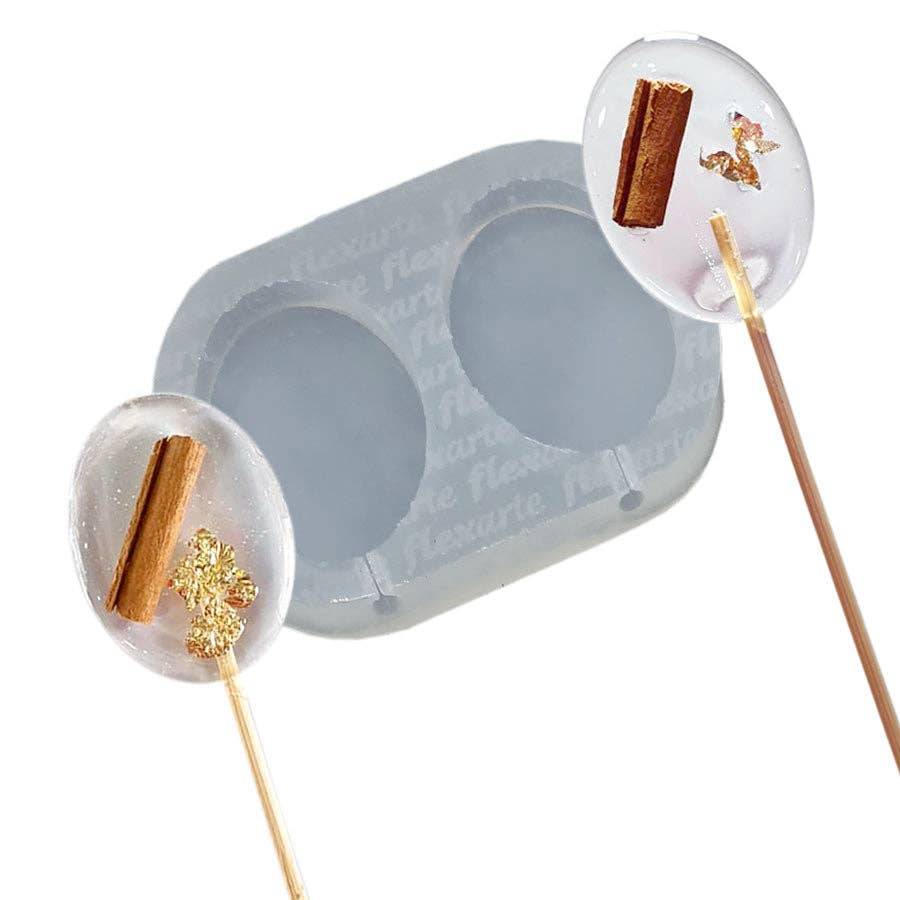 Flexarte USA – wholesale Cocktail shaker – Oval Swizzle Stick Silicone Mold - To stir in a Cocktail Lollipop Mold for drinks Isomalt Hard Candy Lollipops Mould