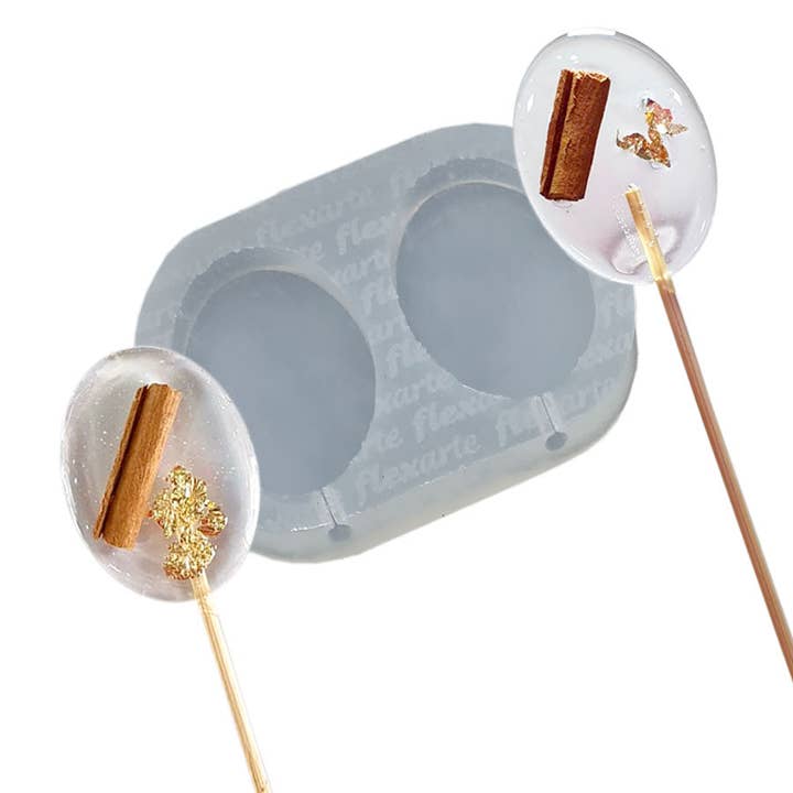 Flexarte USA - Wholesale Cocktail Shaker - Oval Swizzle Stick Silicone Mold - To stir in a Cocktail Lollipop Mold for drinks Isomalt Hard Candy Lollipops Mould