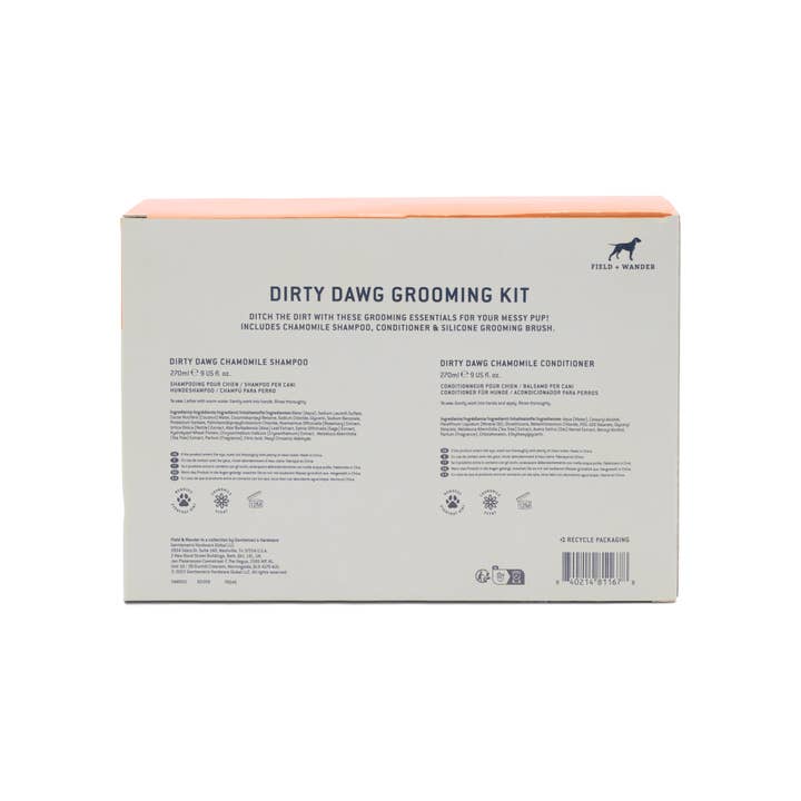 Gentlemen's Hardware - Wholesale Pet Grooming Set - Dog - Dirty Dawg Grooming Set - Shampoo, Conditioner, Brush