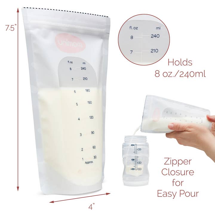 Unimom - Wholesale Milk/juice bottle - 100 Matte Design Breast Milk Storage Bags9