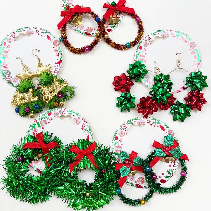 Christmas Theme Dangle Earring Set for wholesale by Love and Repeat