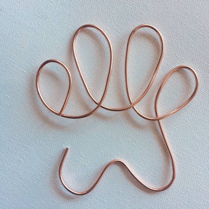 Wire PAW Wall Hanging | Wire Wall Art | Wire Words | Wire Wall Decor for wholesale by Wonder Wire Design