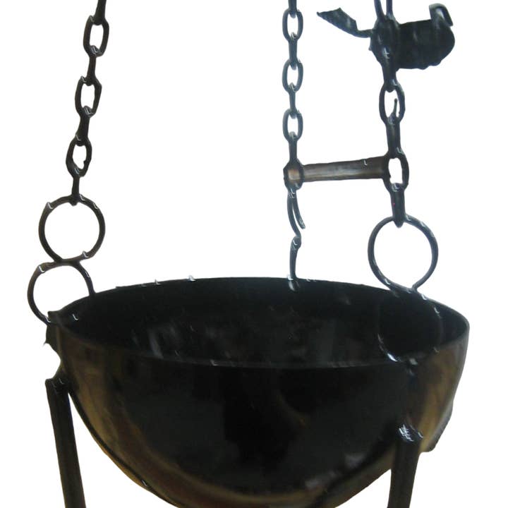 Black Iron Pot - Set of 2 - 3.5" Diameter for wholesale by Ritual Scent