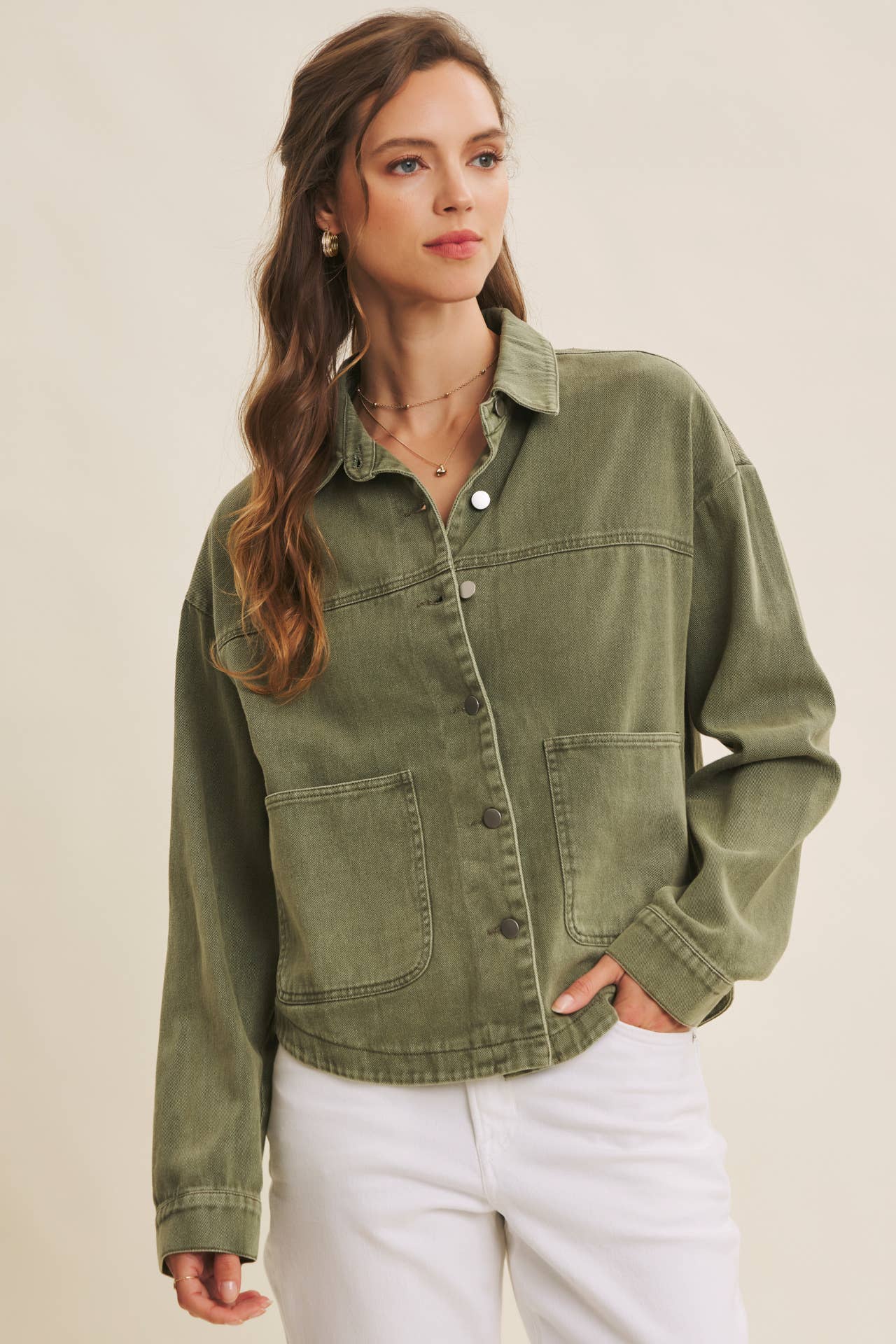 in february - Wholesale Jacket - Women's - ONE OF A KIND WASHED COTTON TWILL UTILITY OVERSIZED JACKET15