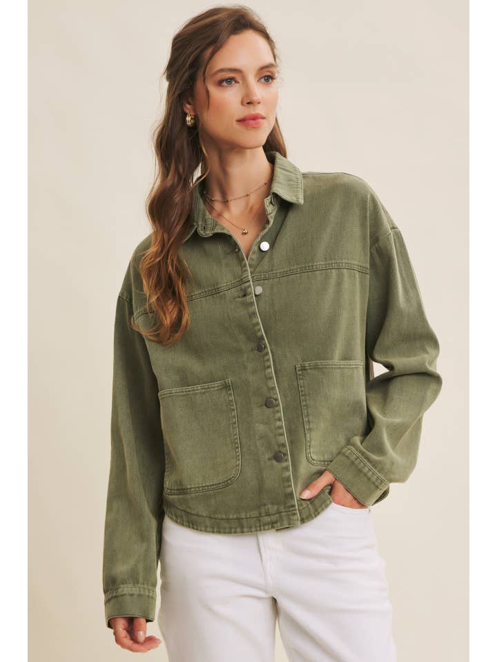 in february - Wholesale Jacket - Women's - ONE OF A KIND WASHED COTTON TWILL UTILITY OVERSIZED JACKET15