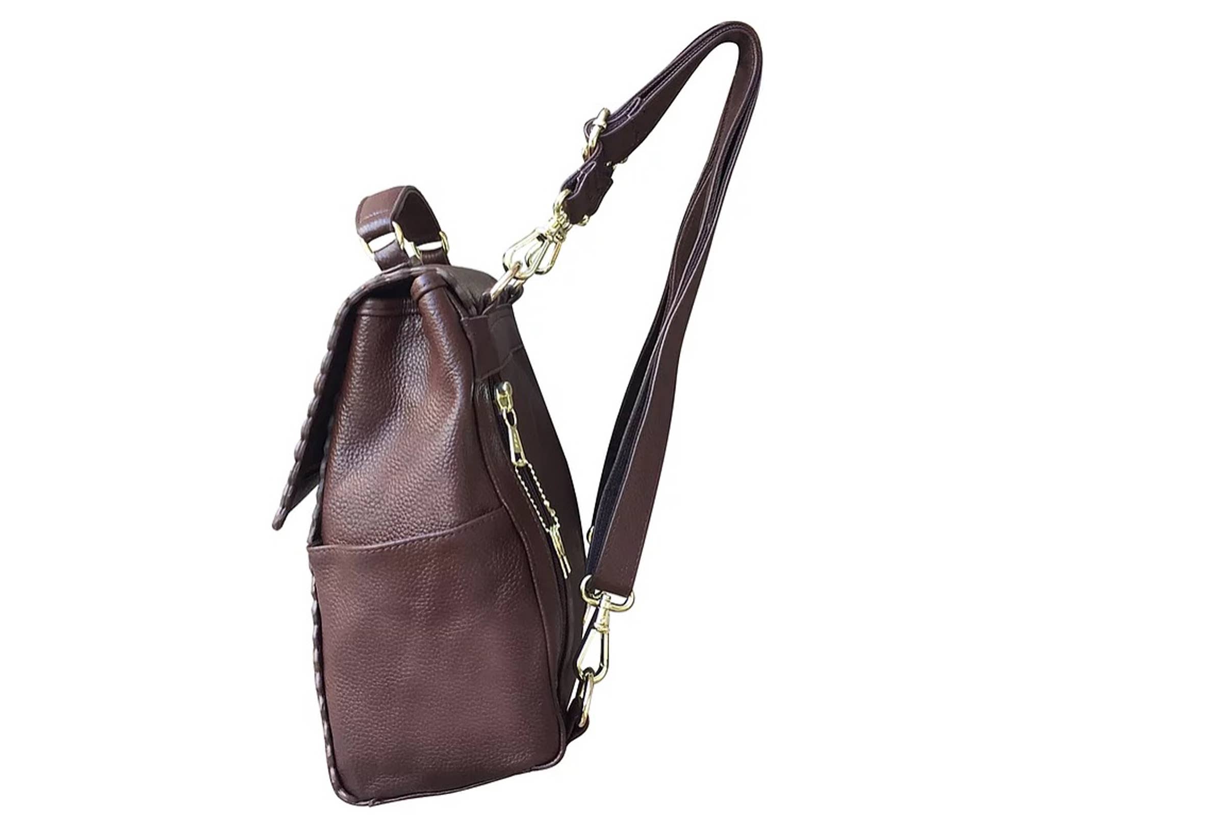 Roma Leathers, Inc. - Wholesale Backpack - Women's - Top grain cowhide leather back pack crossbody shoulder bag11