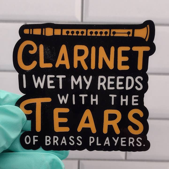Reed Humor 3-inch Sticker: Clarinetist's Comeback for wholesale by Dancing Dolphin Crafts