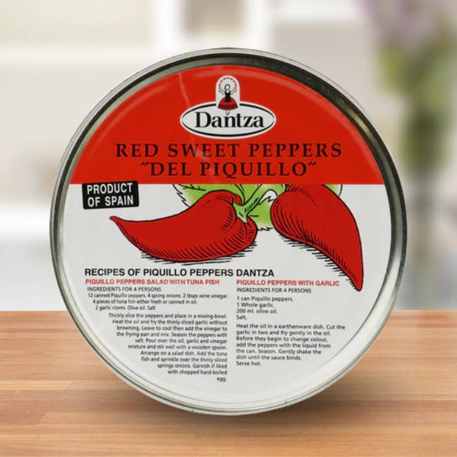 Dantza Whole Smoked Piquillo Peppers DOP Tin 185 g for wholesale by Casacella Foods