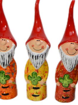 8" Gnome with Shammrock for wholesale by Goose & Company