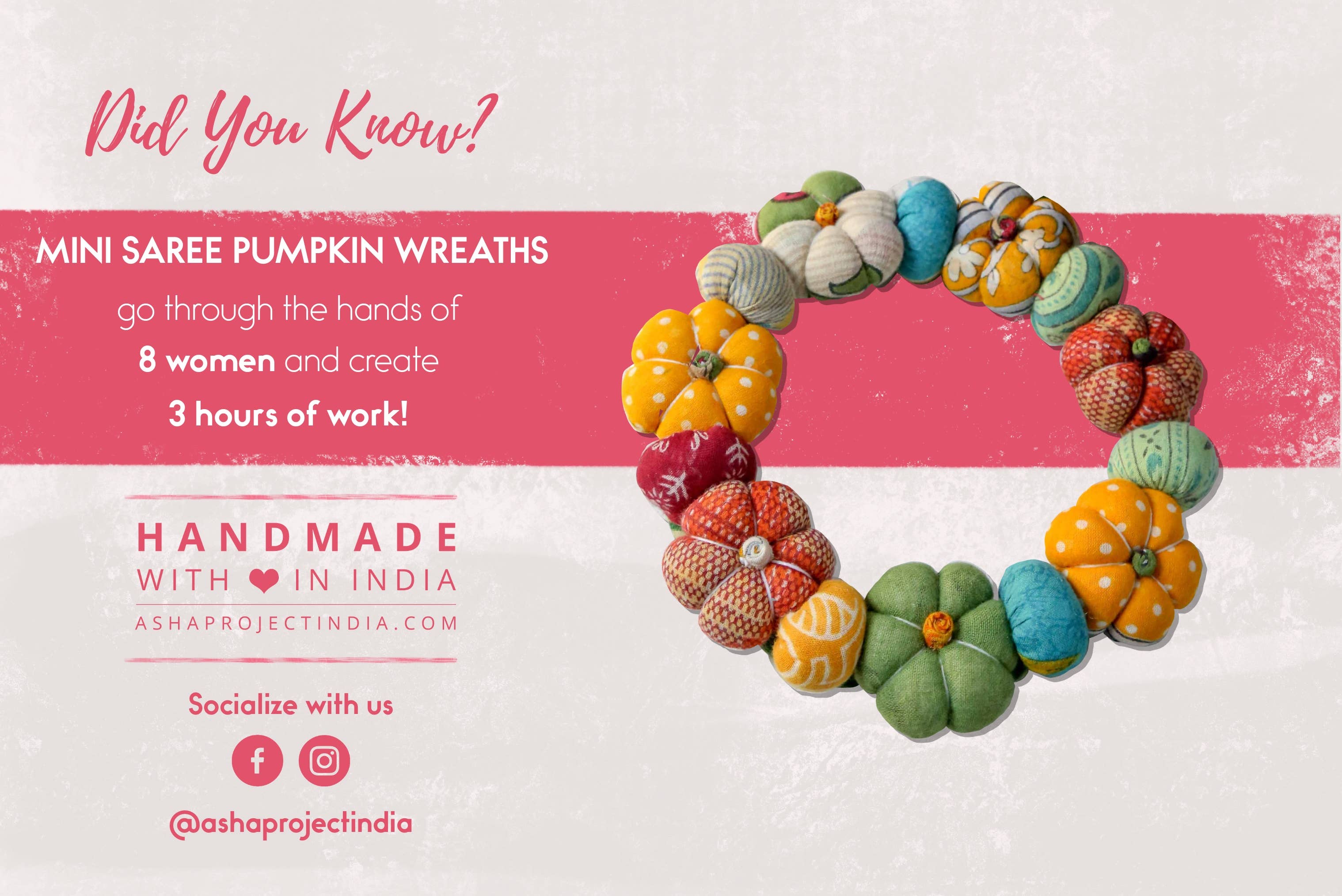 Asha Project - Venta al por mayor Corona - Mini corona de calabaza con forma de sari7