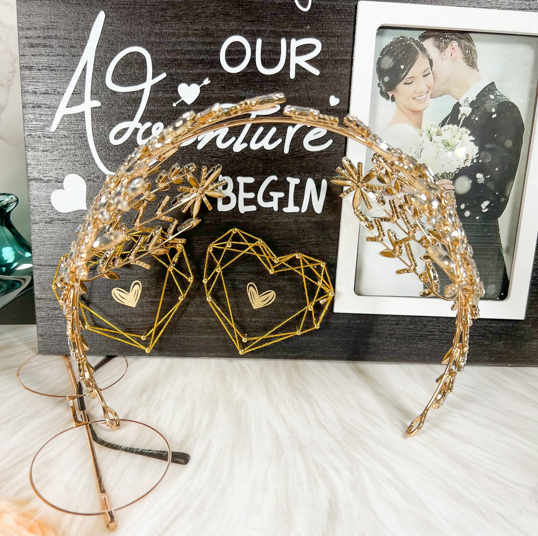 Happy Dream Gifts - Wholesale Fashion Headband - Women's - Crystal Bridal Headband, Crystal Bridal Hairpiece,Gold Crown8