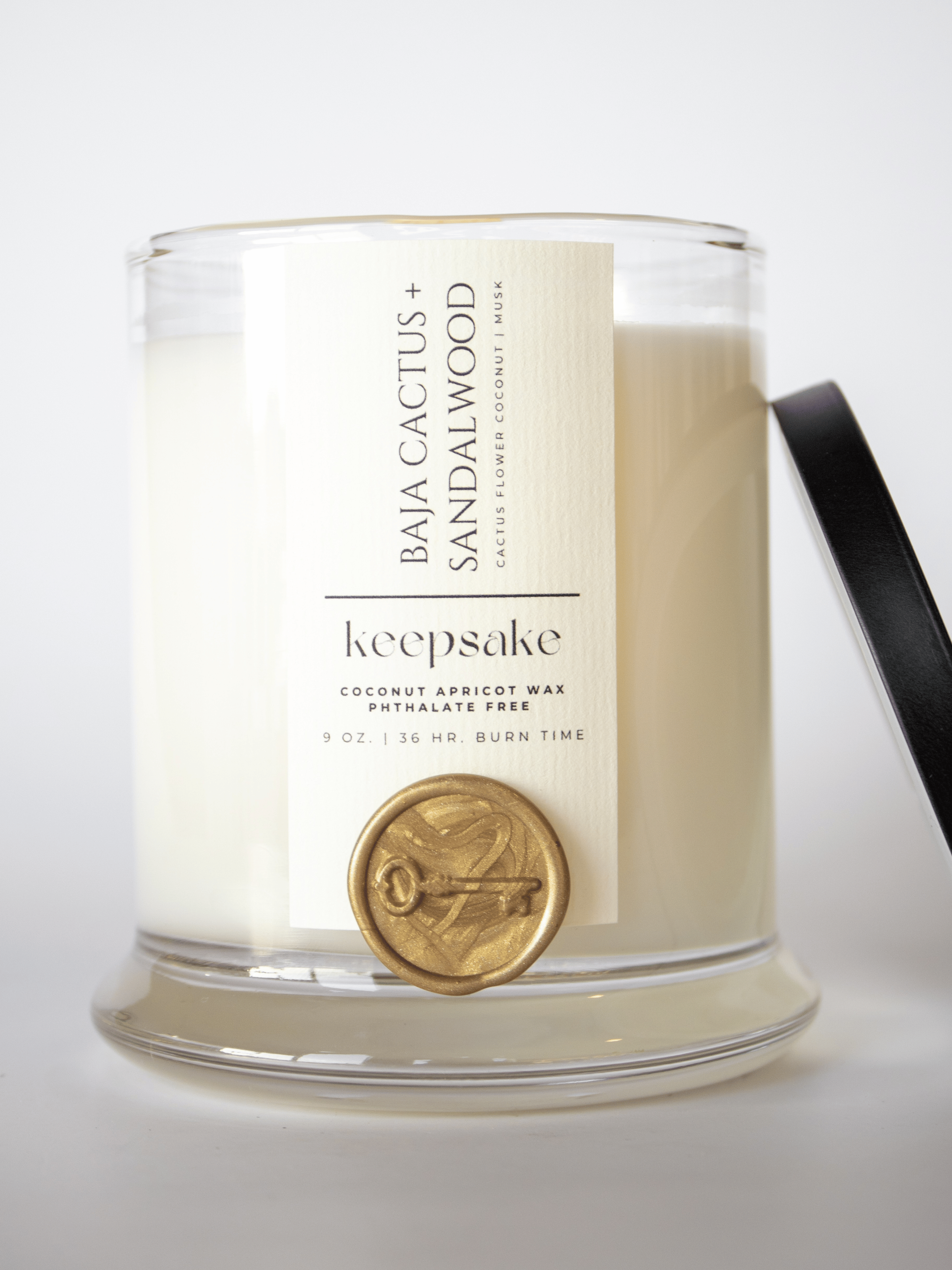 Keepsake Candle | Curated – wholesale Burkljus – 9 oz. Lyxljus - Baja Kaktus + Sandelträ2