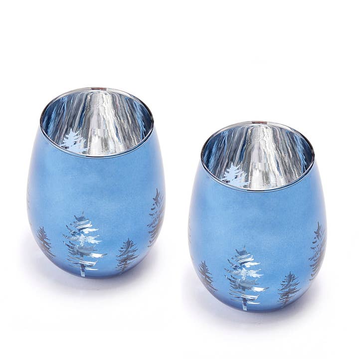 The Wine Savant / Khen Glassware - Wholesale Wine Glass - Crystal Christmas Tree Xmas Wine & Water Stemless Glasses