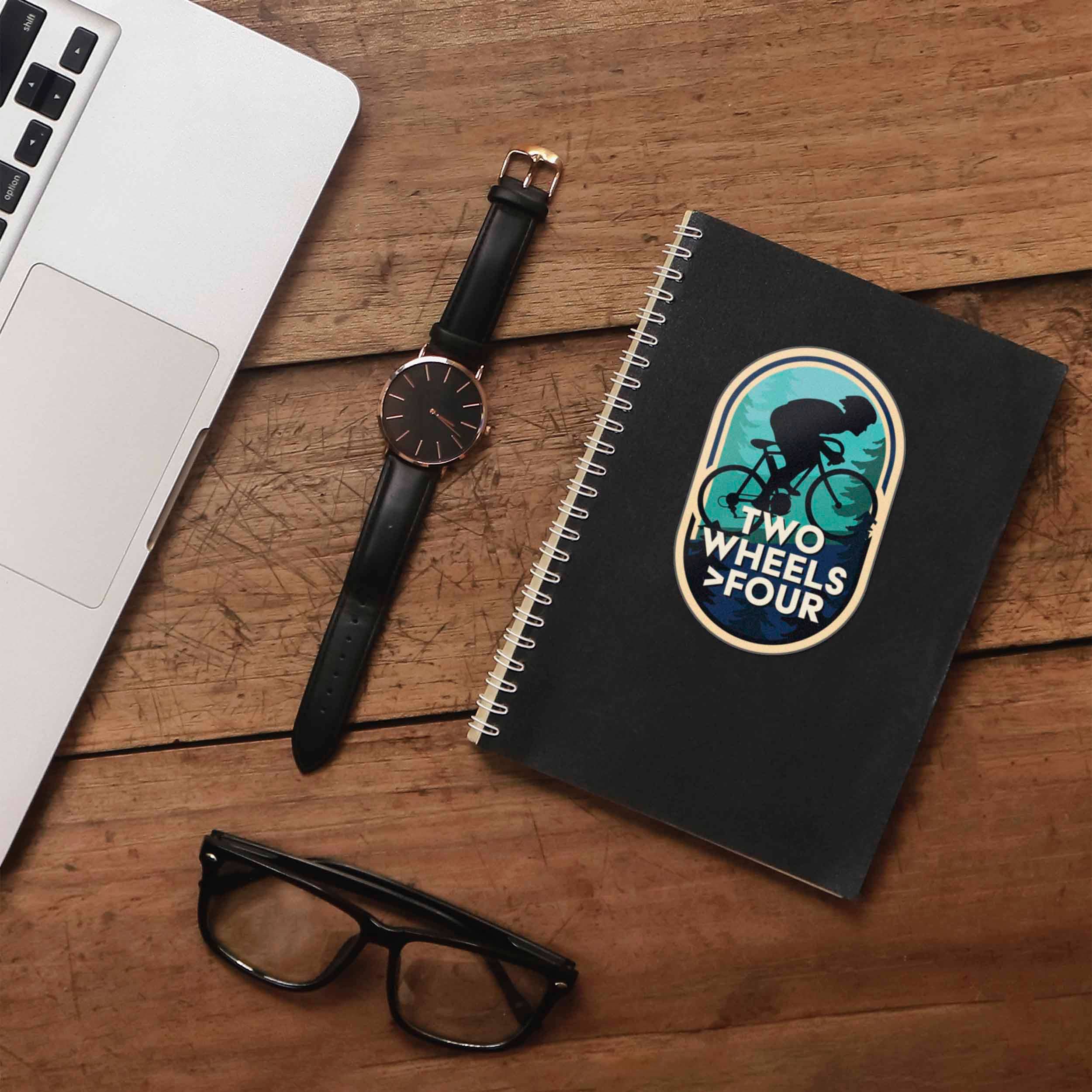 Sentinel Supply - Wholesale Sticker - Two Wheels > Four Mountain Bike Sticker3