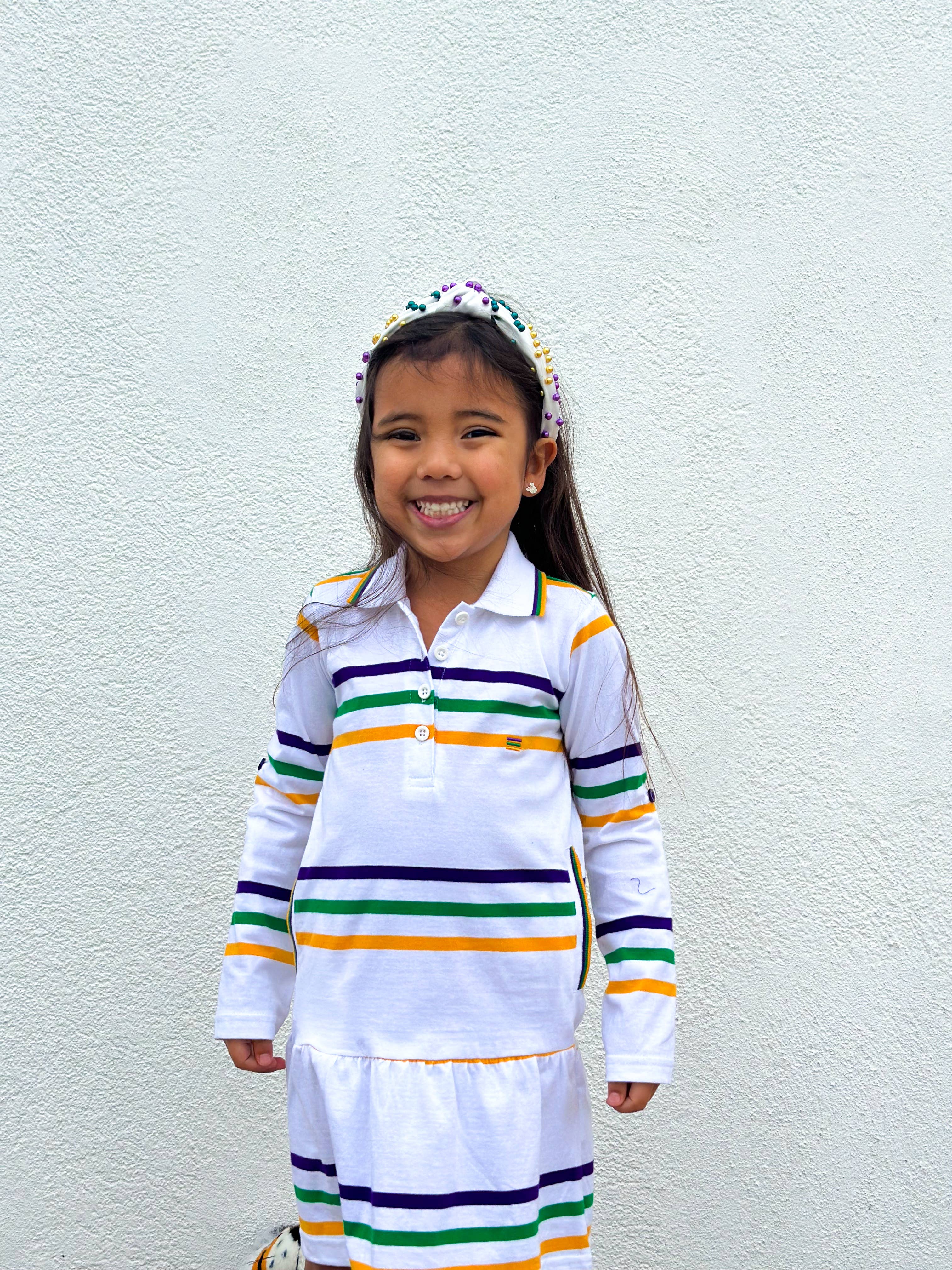 Mardi Gras Creations – wholesale Dress – Kids – White Infinity Youth Dress9