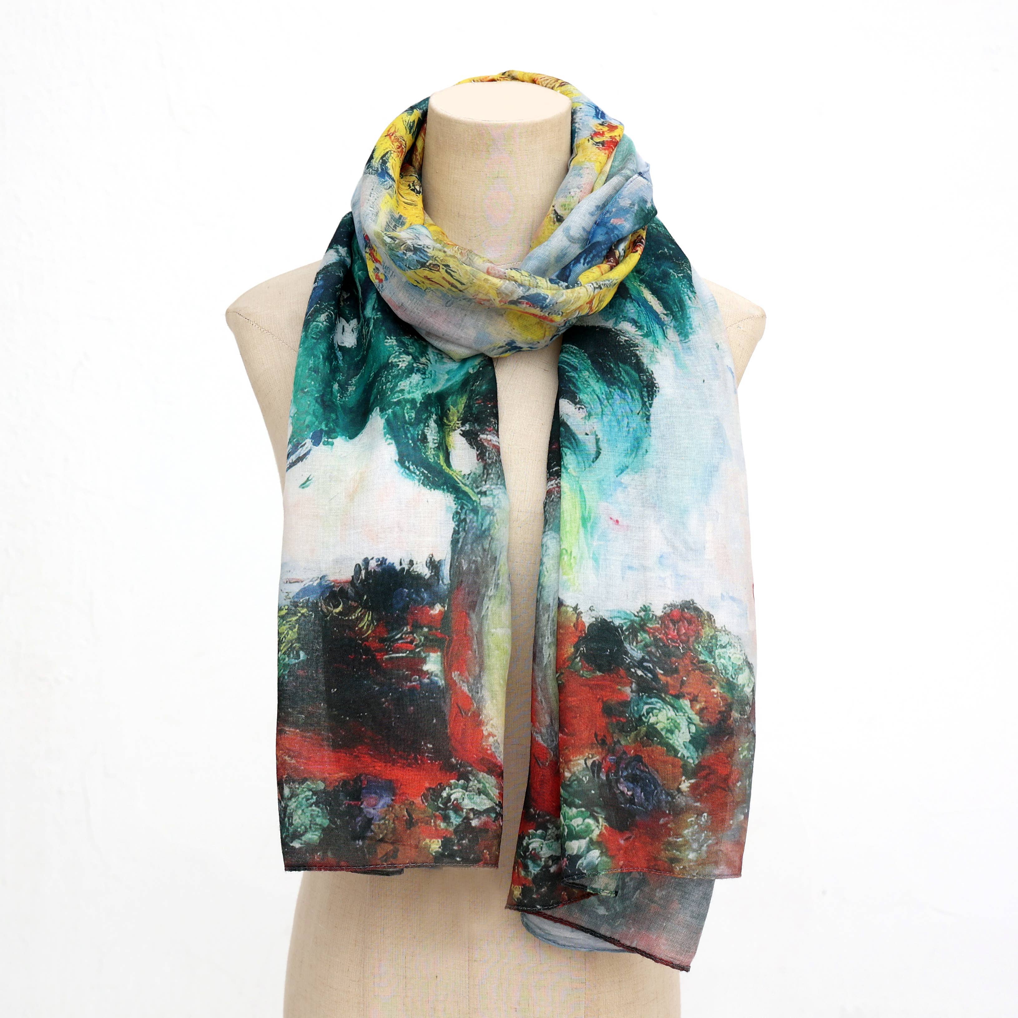 JC Sunny Fashion - Wholesale Scarf - Women's - JC0711152 Monet-Jerusalem Artichoke Flower Scarf3