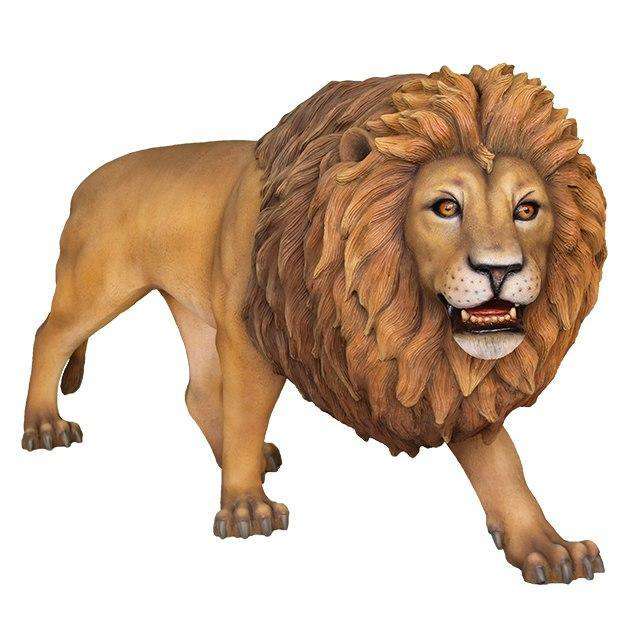 Lion Walking Life Size Statue for wholesale by LM Treasures