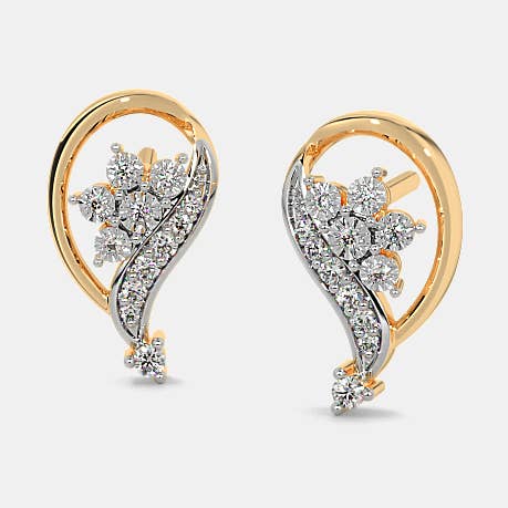 Clous d'oreilles en or classiques, Cadeaux d'anniversaire, Cadeau parfait pour elle pour la vente par OISHI DIAMONDS