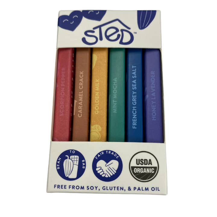 Sted Foods - Wholesale Chocolate Bar - Bestselling 6 Mini Bars Gift Pack1